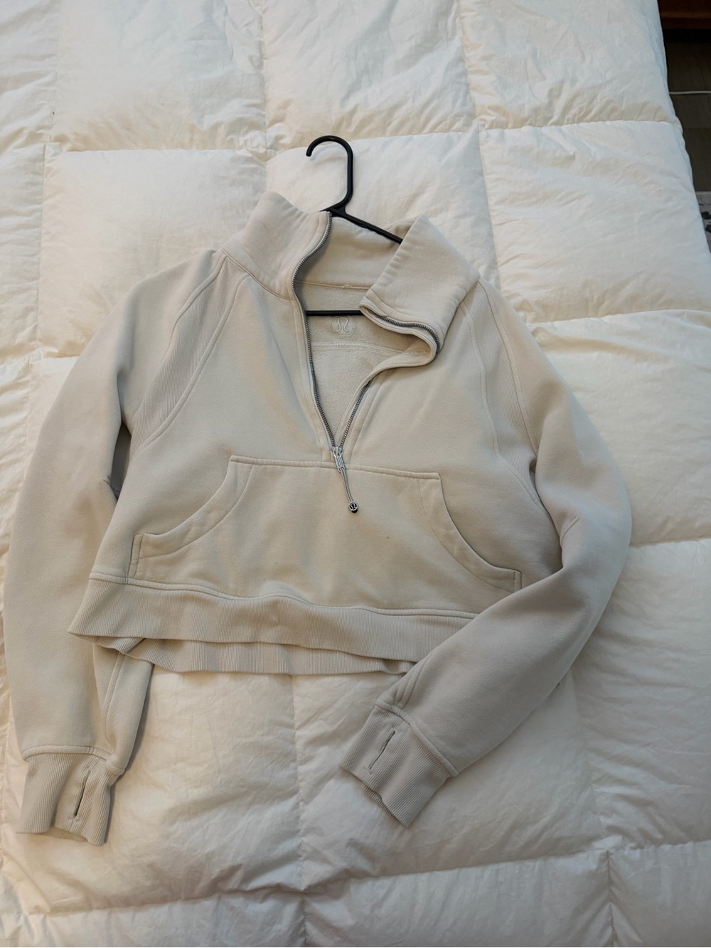Women’s Lululemon Scuba Half-Zip Pullover Sweatshirt - Cream